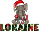 Loraine Christmas Elephant