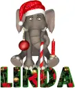 Linda Christmas Elephant