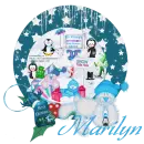 Merry Christmas/snowmen/marilyn