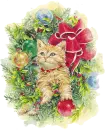 Cat in Christmas Wreath