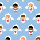 Blue kawaii angels