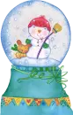 Christmas Snowman and dog snowglobe