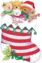 Linda Teddy Bear Christmas Stocking