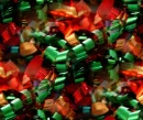 Christmas ribbons tiled background