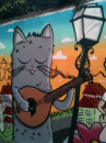 Cat with a guitar