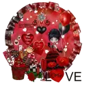 Valentines girl/red/marilyn