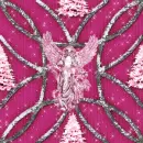 Pink angel and trees (seamless)