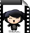 Cute kawaii character with Sara text