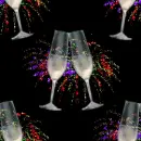 New Years Toast tiled background