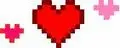 Bouncing Pixel Hearts