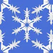 Winter Snowflakes On Blue