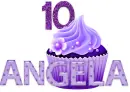 Angela 10th Birthday Cupcake
