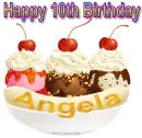 Angela icecream sundae 10th birthday