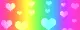 Animated rainbow hearts background