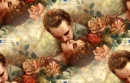 vintage lovers seamless background