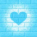 Blue Wall Heart seamless background