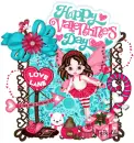 Valentine Cupid Girl Love hearts Happy Valentine's Day