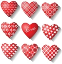 tiled hearts background