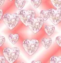 Diamond Hearts glowing seamless background