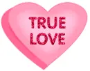 True love conversation heart