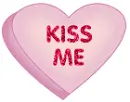 kiss me conversation heart