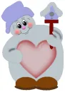 Snowman with Birdhouse