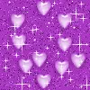 purple Hearts glitter