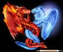 dragon rojo y blanco