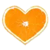 Rainbow Heart Orange