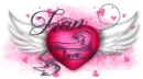 Pink heart-Fran