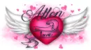 Pink heart-Allen