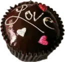 Glitter I love You Valentine's Cupcake
