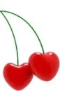 Floating Cherry Hearts