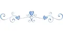 Blue heart divider