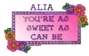 U R As Sweet As Can Be ~ Alia