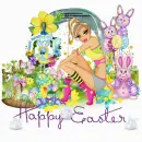 happy easter bunnys/girl