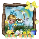 Happy Easter/yellow/girl