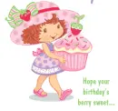 strawberry short cake with a big cup cake