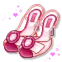 pink shoes