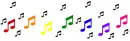 rainbow music notes