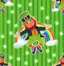 Glittered Leprechaun seamless background