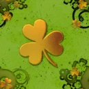 Golden Shamrock seamless background