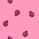 Pink ladybugs seamless background
