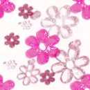 Glass Flower Blossoms seamless background