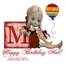 Mel - Happy Birthday - Girl - Balloon