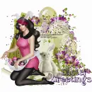 Easter Greeting's/bunny girl