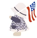 Patriotic Bonnet Girl