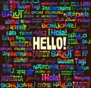 Hello! multi language multi colour background