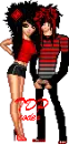 Black & red couple