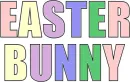 Easter Bunny Words Colorful